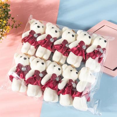 10 шт. 12 см Милый Медвежонок Цветочный Букет Куклы Игрушка Мультяшная Кукла Букет Украшение для Выпускного, Дня Рождения, Свадебной Вечеринки