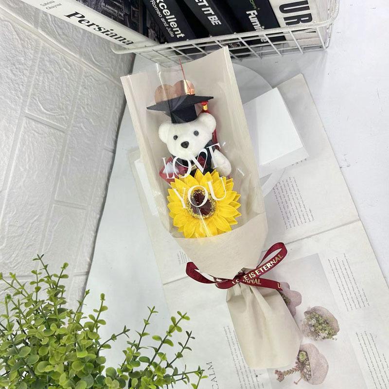 36см Букет из животных Мастер Медведь Мультяшный Милый Медведь Новый Букет из медведей День Святого Валентина