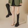 AJGS Slim Woman High Boots Модные женские сапоги до колена на высоком каблуке 2024 Женская обувь Зимние мягкие кожаные длинные сапоги