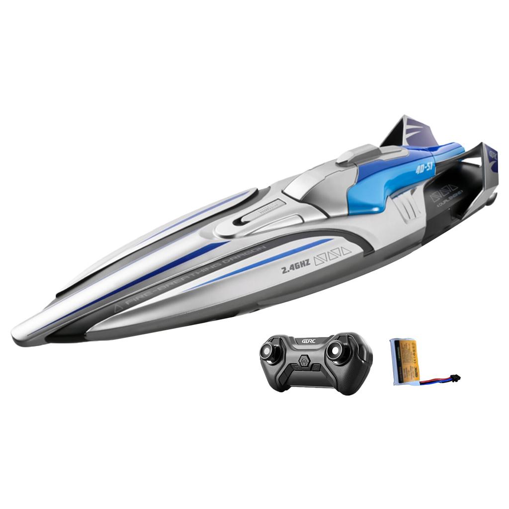 Детская радиоуправляемая лодка 30 км/ч гоночный катер с дистанционным управлением корабль выносливость 25 минут водная игра высокоскоростные детские игрушки гифки для детей