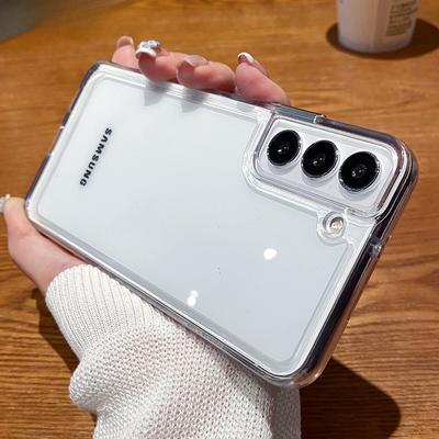 Роскошный прозрачный противоударный чехол для Samsung S24 S23 S22 S21 FE Plus Ultra 5G A12 A32 A52 A72 4G A33 A53 A73 A13 Crystal Cover