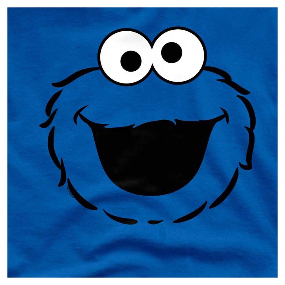 Sesame Street Unisex Adult Cookie Monster Face T-Shirt