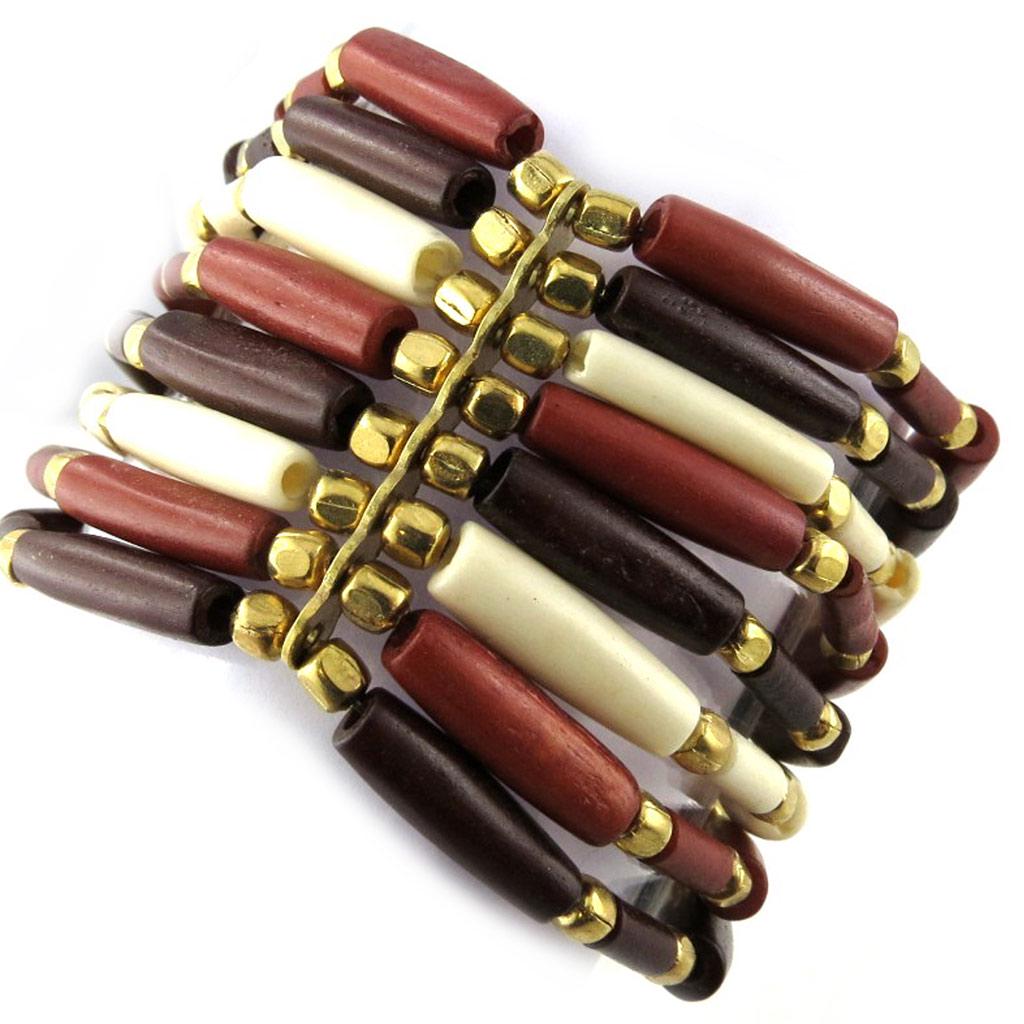 Les Trésors De Lily [N1773] - Golden Brown 'Kilimanjaro' Fancy Bracelet