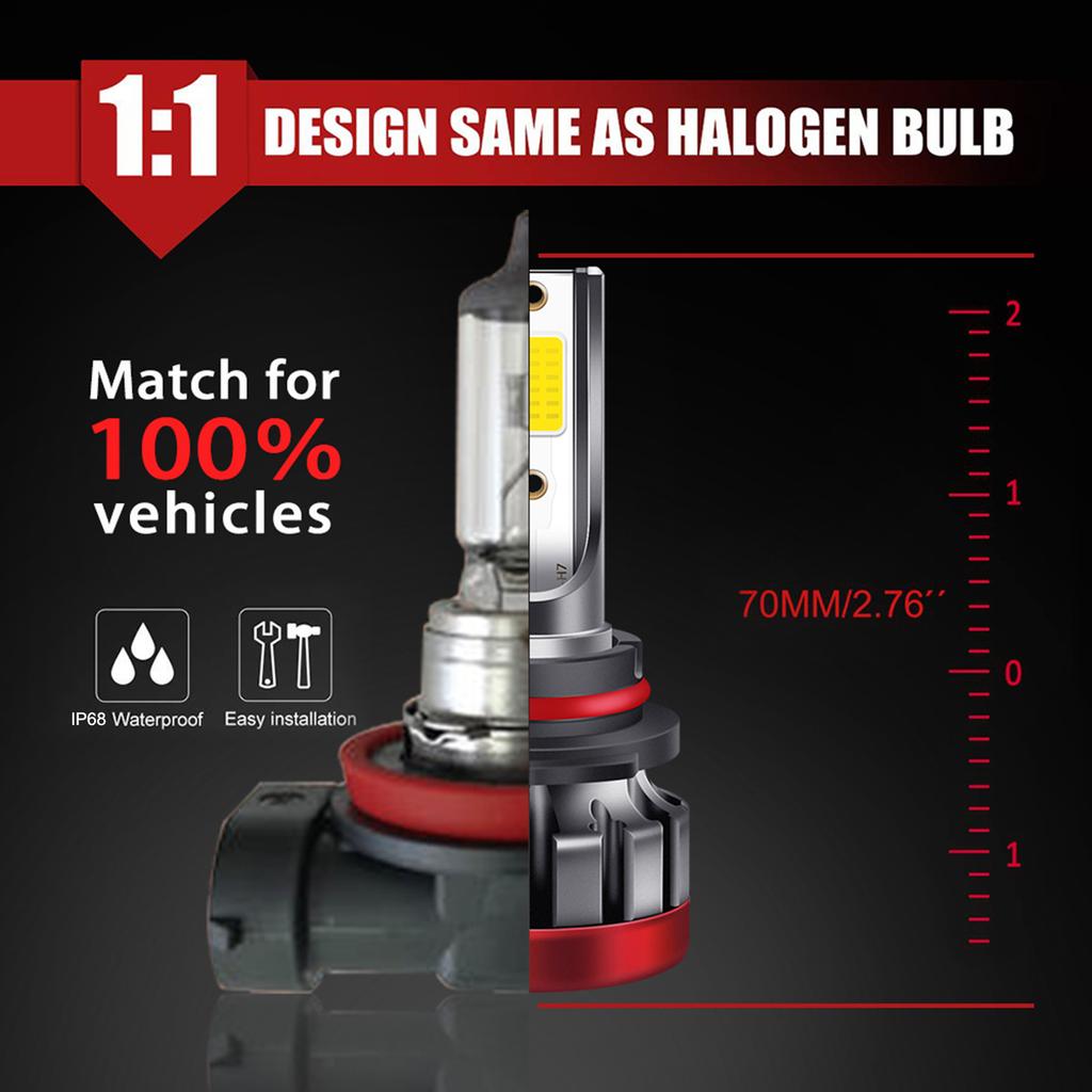 2 шт. 9006/HB4 светодиодные противотуманные фары 3000K желтый 3000 люмен 30 Вт светодиодные противотуманные фары высокой мощности DRL лампы