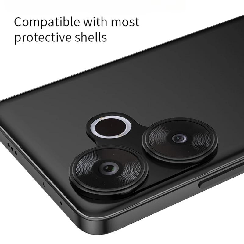 Чехол для объектива задней камеры для Xiaomi Poco F6 5G, задняя алюминиевая металлическая защита объектива камеры для POCO F6, кольцевая пленка для объектива