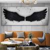 Angel Wings Minimalist Style Wall Art Canvas Painting Creativity Posters Print Black White Feather For Living Room Decor Cuadros