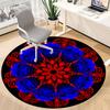 1pc Red Blue Mandala Pattern Chair Carpet for Office, Non-slip, Soft and Durable Rug, Perfect for Office, Living Room yy251103162