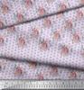 Soimoi Gray Poly Crepe Fabric Square & Rose Floral Print Sewing Fabric metre 42 Inch