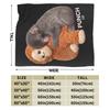 Punch the Monkey Cute Blankets Fleece Spring/Autumn  Portable Warm Throw Blankets for Sofa Outdoor Rug Piece