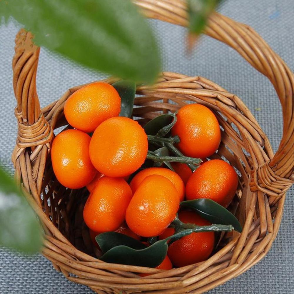 Ornaments 3-6 Branches Imitation Fruits Artificial Fruit Party Decor Fake Oranges Tangerine Model