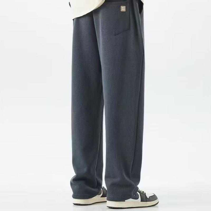 Прямые повседневные брюки мужские осенние новые свободные прямые драпирующиеся модные трендовые спортивные брюки