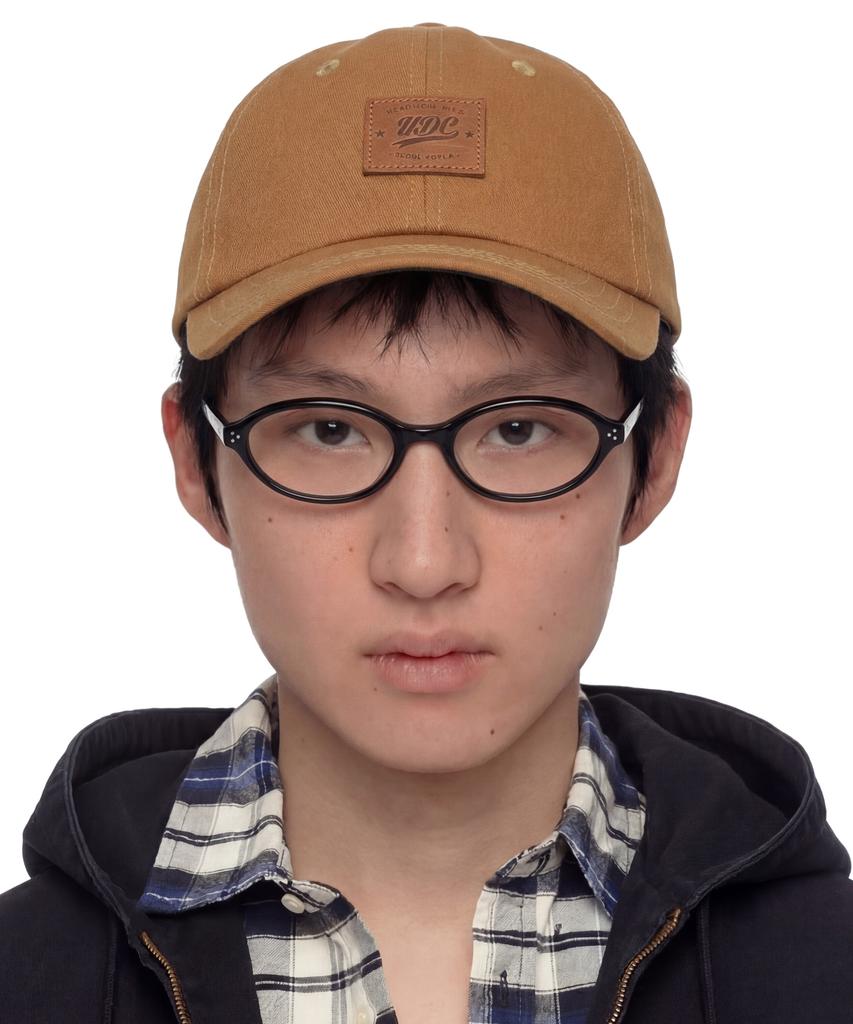 Eondeokeonteulol Хлопковая Бейсболка с Логотипом Кожаный Udc / Оригинальный B B / Песочно-коричневый