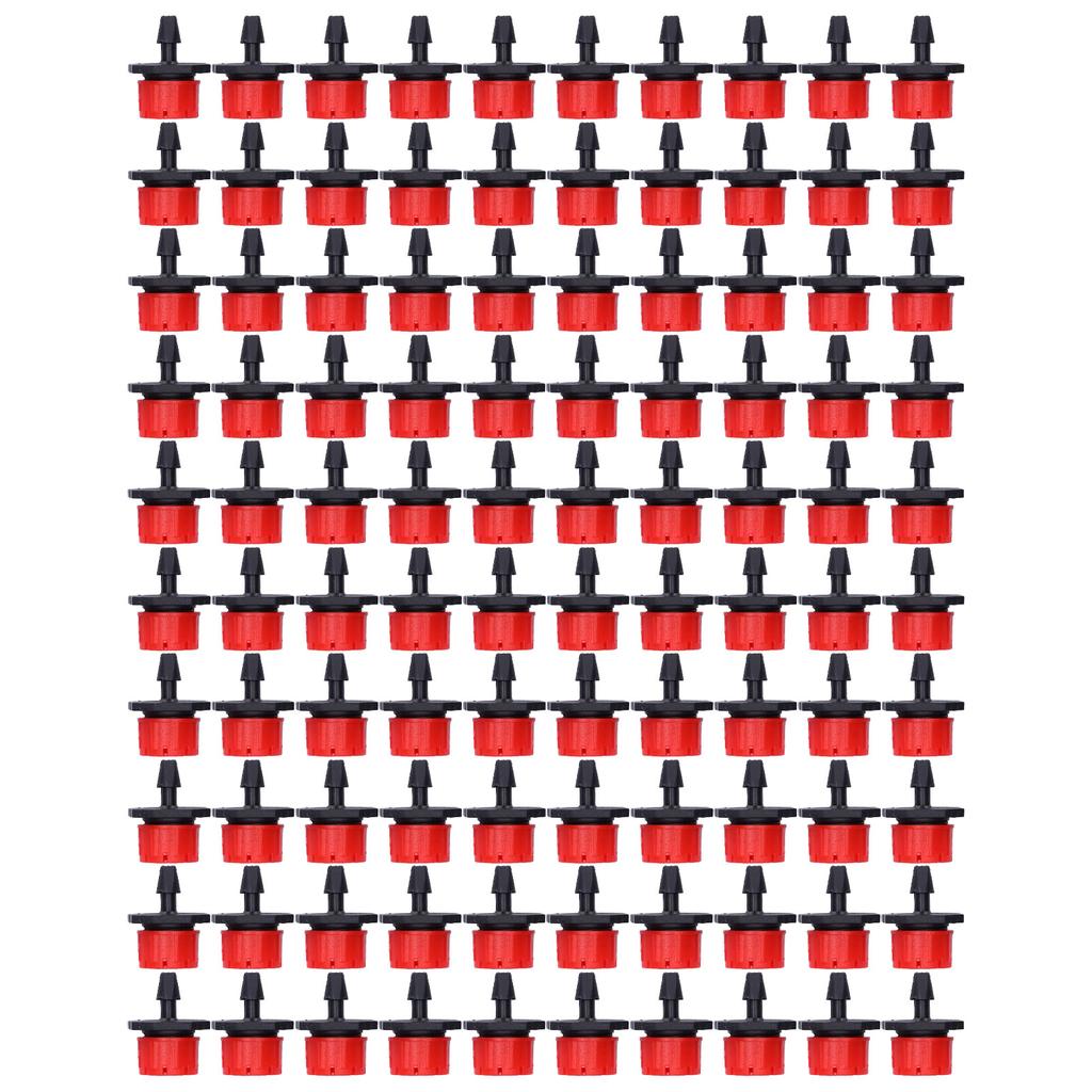 100Pcs 8 Hole Drip Irrigation Emitter Adjustable Drip Irrigation Sprinkler for Garden Greenhouse