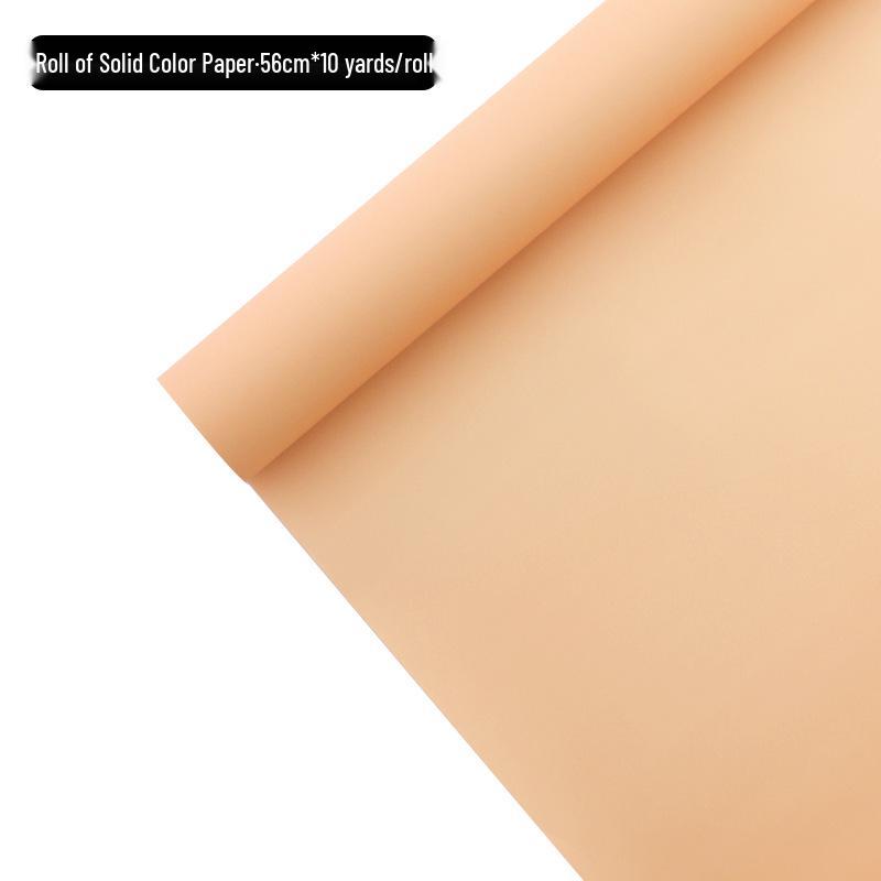 Korean Style Matte Floral Wrapping Paper - Morning Mist Roll, Skin-Feel, Waterproof.