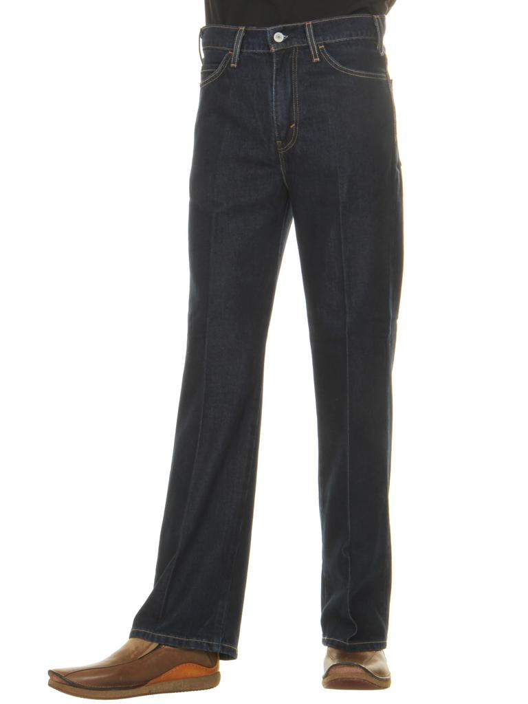 Levi's A3552-0008 Sta-Prest Расклешенные Темно-синие Бегущий кран Свободная посадка Мужские расклешенные брюки W28