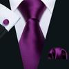 Barry.Wang Formal Mens Paisley Silk Tie Set Mens Necktie Pocket Square Cufflinks Wedding