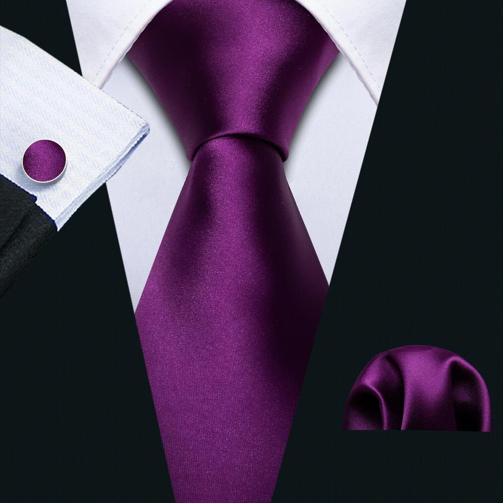 Barry.Wang Formal Mens Paisley Silk Tie Set Mens Necktie Pocket Square Cufflinks Wedding
