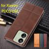 Роскошный магнитный адсорбционный кожаный чехол для Xiaomi POCOPHONE POCO C65 Flip Cover Protective Case Capa Fundas Coque