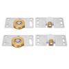 2 Sets Sliding Door Roller Brass Stainless Steel Pulley for Home Wardrobe and Closet 30mm OD