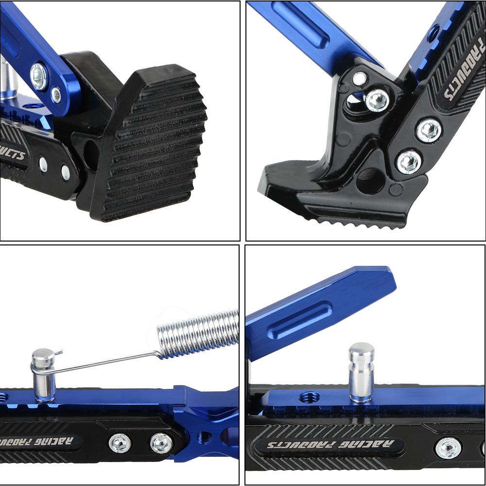 Universal Motorcycle CNC Kick Stand Parking Bracket Motorcycle Accessories Adjustable Kickstand Foot Side Stand for Electric Motorbike