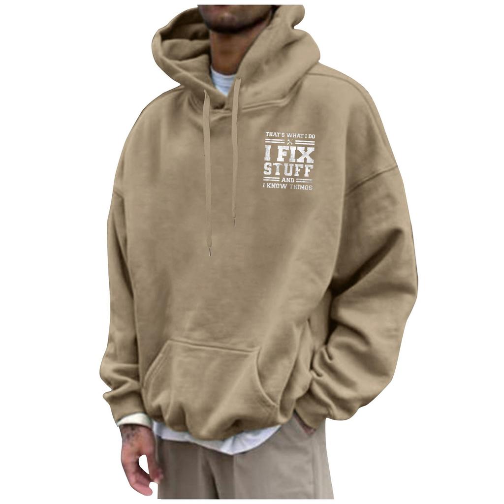 Men's Loose Printed Hooded Sweatshirt Men's Casual Fashion Sports Sweatshirt