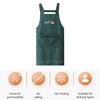 Waterproof PVC Cooking Apron Japanese Korean Style Oil-proof Non-stick Cooking Chef Apron with Large Front Pockets