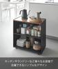 Yamazaki Jitsugyo Hidden Telework Wagon Black xx H59cm Tower Blindfold Hidden Storage Side Wagon Adjustable Height 1425 W60.3 D35.3 (в том числе