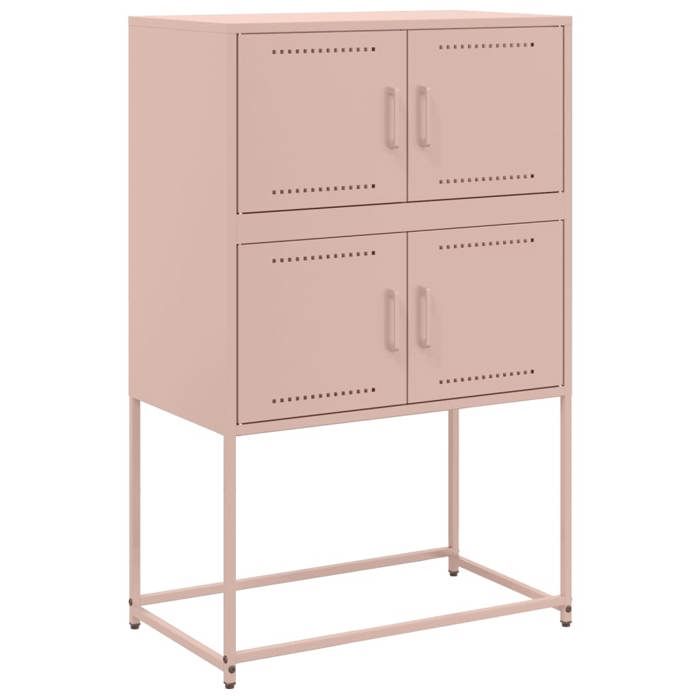 VidaXL Buffet rose 68,5x38,5x107 cm acier, armoire, armoire latérale, armoire de rangement, armoire, placard, buffet haut, 846483