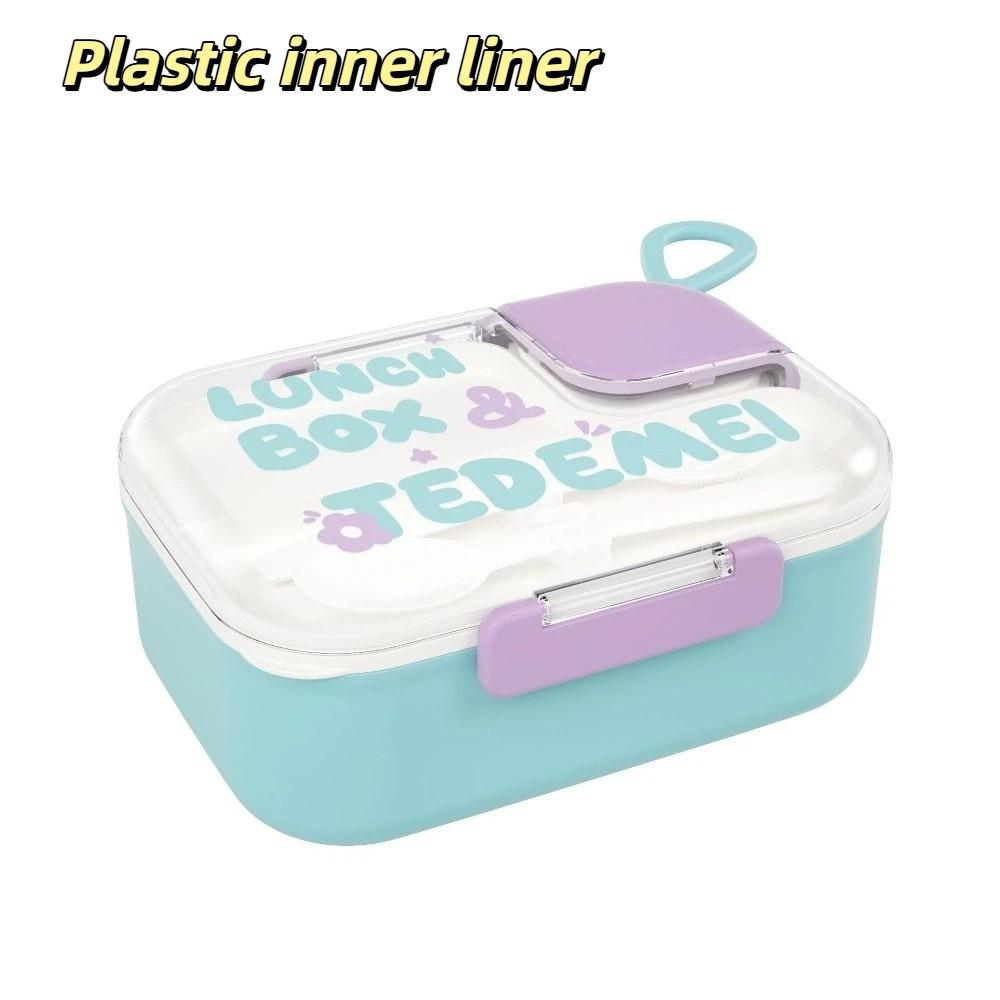 with Handle Children Lunch Box Durable Food Container Set New Kids Bento Box Outdoor Use
