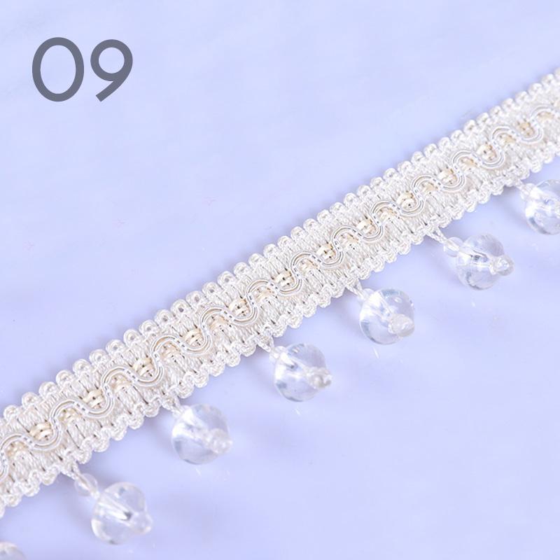 12M Европейский стиль Кристалл Тыквенные Бусины Шторы Бахрома Отделка Обивка DIY Шторы Кружева Отделка Кисточки Шитье Декор Аксессуары