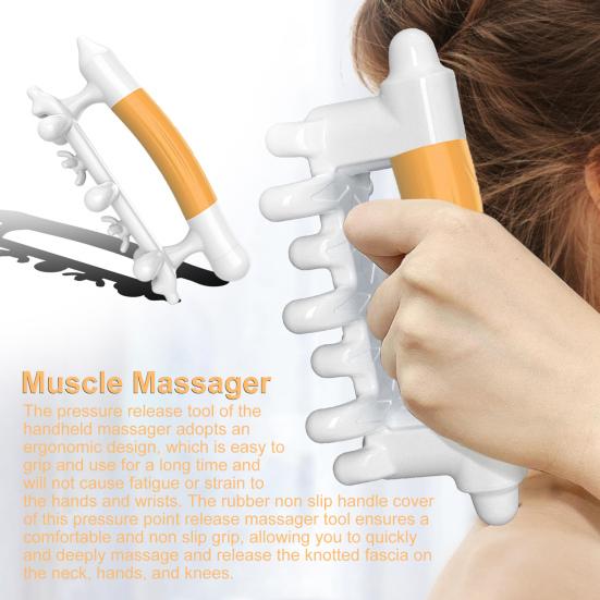 Массажер триггерной точки для миофасциального релиза. Ручной массажер для шеи, плеч, спины. Инструмент для восстановления мышц. Для облегчения боли в мышцах, лимфатической системы.