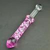 Double Ended Pink Heart Glass Dildo Crystal Anal Butt Plug Non Vibrating Butt Plugs