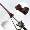 2Pcs 3CMx170CM Fishing Rod Sleeve with Lanyard Stretch PET Breathable Mesh Lightweight Foldable Fishing Pole Protector Fishing Accessories