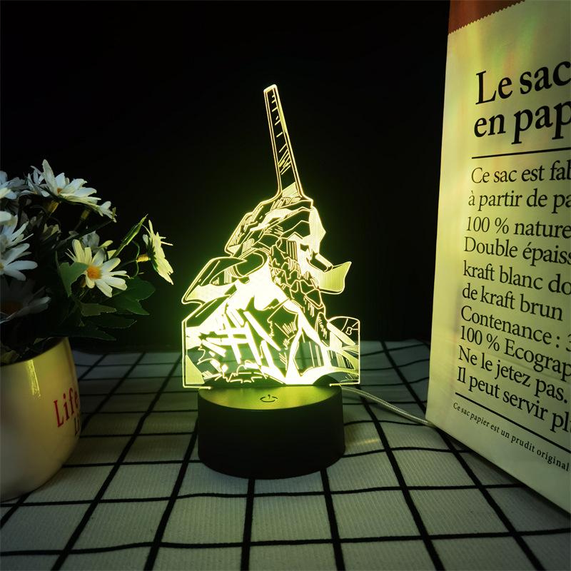 Светодиодный ночник Neon Genesis Evangelion: Цветная сенсорная 3D акриловая фигурка с дистанционным управлением
