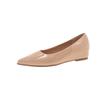 Fashion Inner Heightened Single Shoes Women's Summer New Pointed Toe Patent Leather Cover Foot Soft Sole Non-slip Flat Shoes