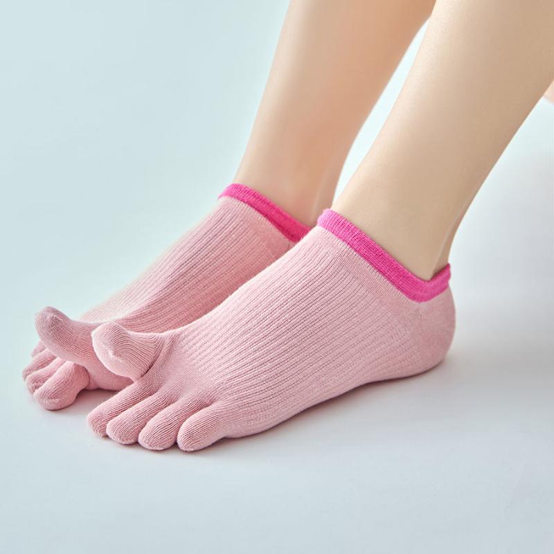 Women's Five-Toe No-Show Cotton Socks – Lightweight Breathable & Moisture-Wicking Toe-Separated Socks for Spring/Summer