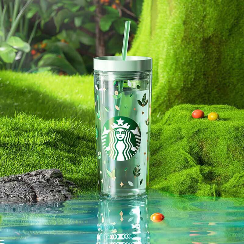 Starbucks 473ml Green Oasis Clear Straw Tumbler