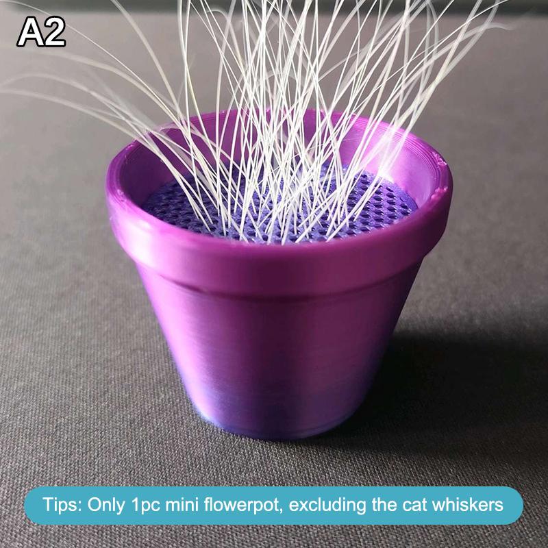 Pet Whisker And Fur Collector Cat Whisker Holder Mini Flower Pot Design Desktop Ornament Collectible Keepsake For Cat Owners