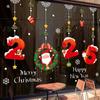 Christmas Window Stickers PVC Xmas Wall Glass Sticker Bedroom Wall Decals Merry Christmas Decor for Home New Year Stickers 2025