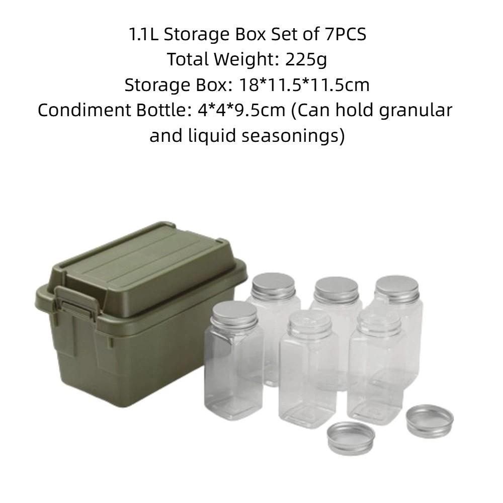 Durable Camping Storage Box Plastic BBQ Utensils Organizer Gift Mini Storage Box Travel