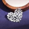 Trend Feather Pin Metal Suit Collar Brooch Clothing Accessories Tree of Life Badge  Men/Women