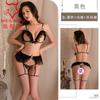 Sex underwear hollow mesh three-point set women's careful machine milk lace home temptation uniform