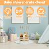 Деревянный ящик для детского душа Шкаф Практичный декор Ящик для хранения детских вещей с ручкой Корзина для детского душа Новорожденный Декор для вечеринки в честь дня рождения ребенка Новый