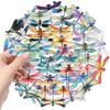 50 Transparent Cartoon Dragonfly Sticker Pack Waterproof Transparent PET Manual Material Decorative Guitar Notebook