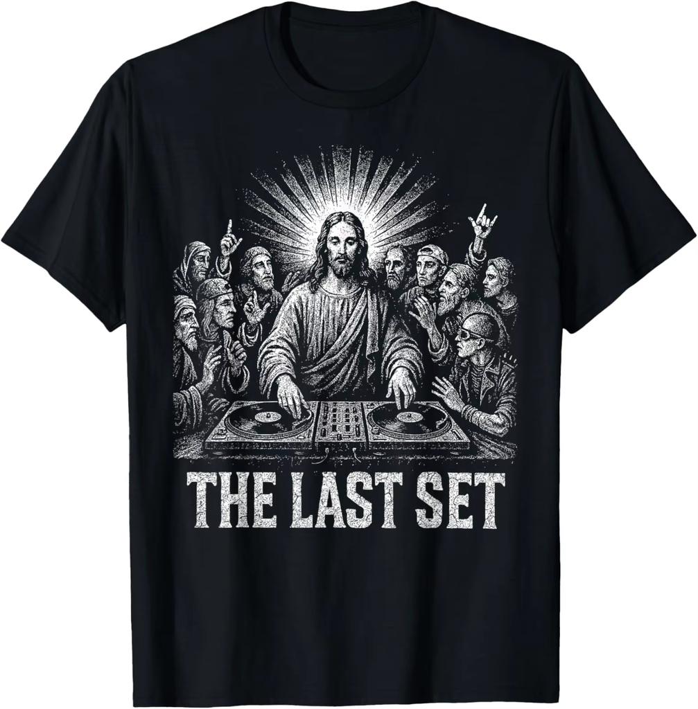 Jesus Last Set Rave Summer Unisex Tshirt 100cotton Unisex Oneck Short Sleeve Oversized Y2k Popular Fashio Outdoor Leisure