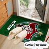 Custom Name Flamengo Team Crest Rug for Living Room, Game Rooms, Office, Bedroom, Floor Mat Playful Design, fan gifts Christmas decor