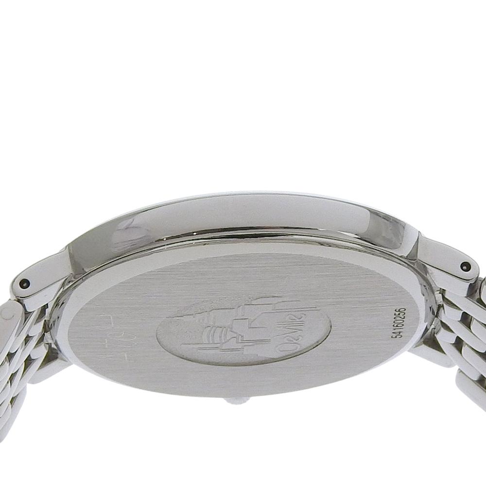 Omega Часы De Ville 7520.31 кал.1432 белый циферблат Нержавеющая сталь Кварцевые Аналоговый дисплей Для мальчиков Б/У
