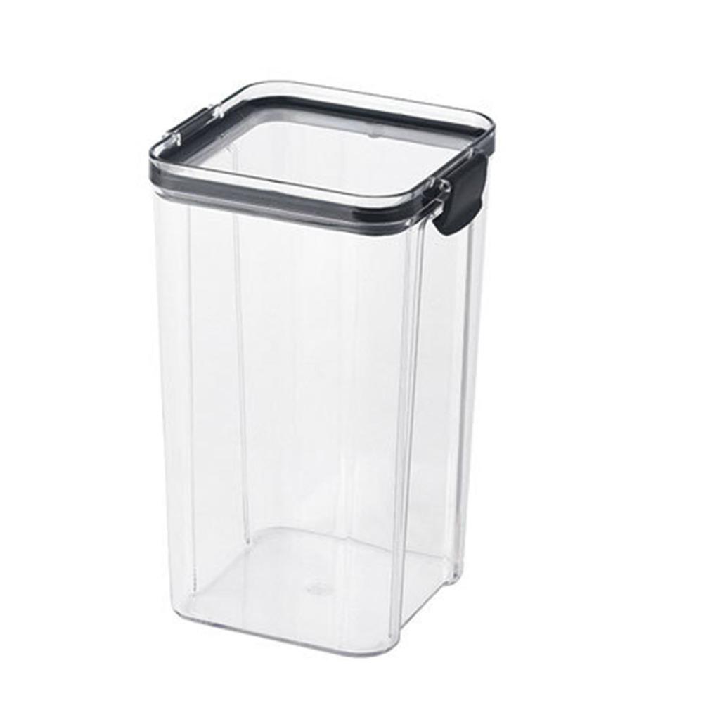 Transparent Dry Food Storage Container Square Clear Sealed Jar Food Storage Canister Kitchen