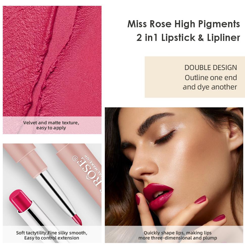 Матовая помада Miss Rose, водостойкая и стойкая помада