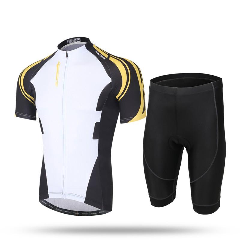 XINTOWN Mens Short Sleeve Cycling Jersey Set Breathable Clothing